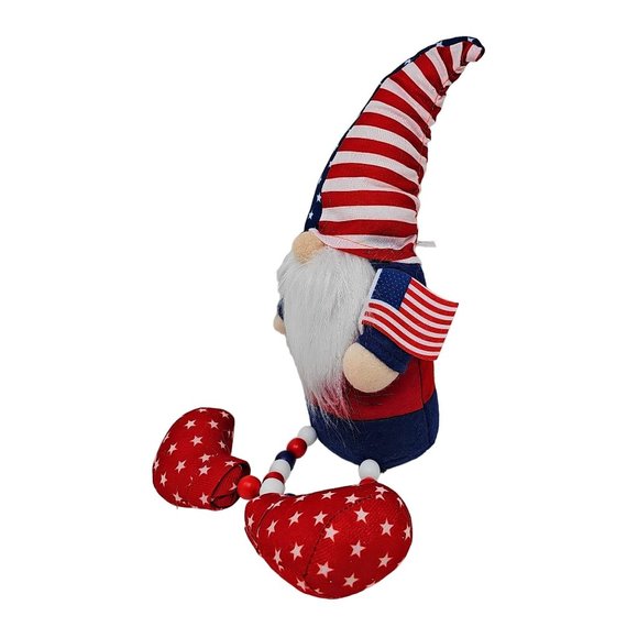 Patriotic Plush Gnome 18" Shelf or Table Party Decor - Picture 2 of 4